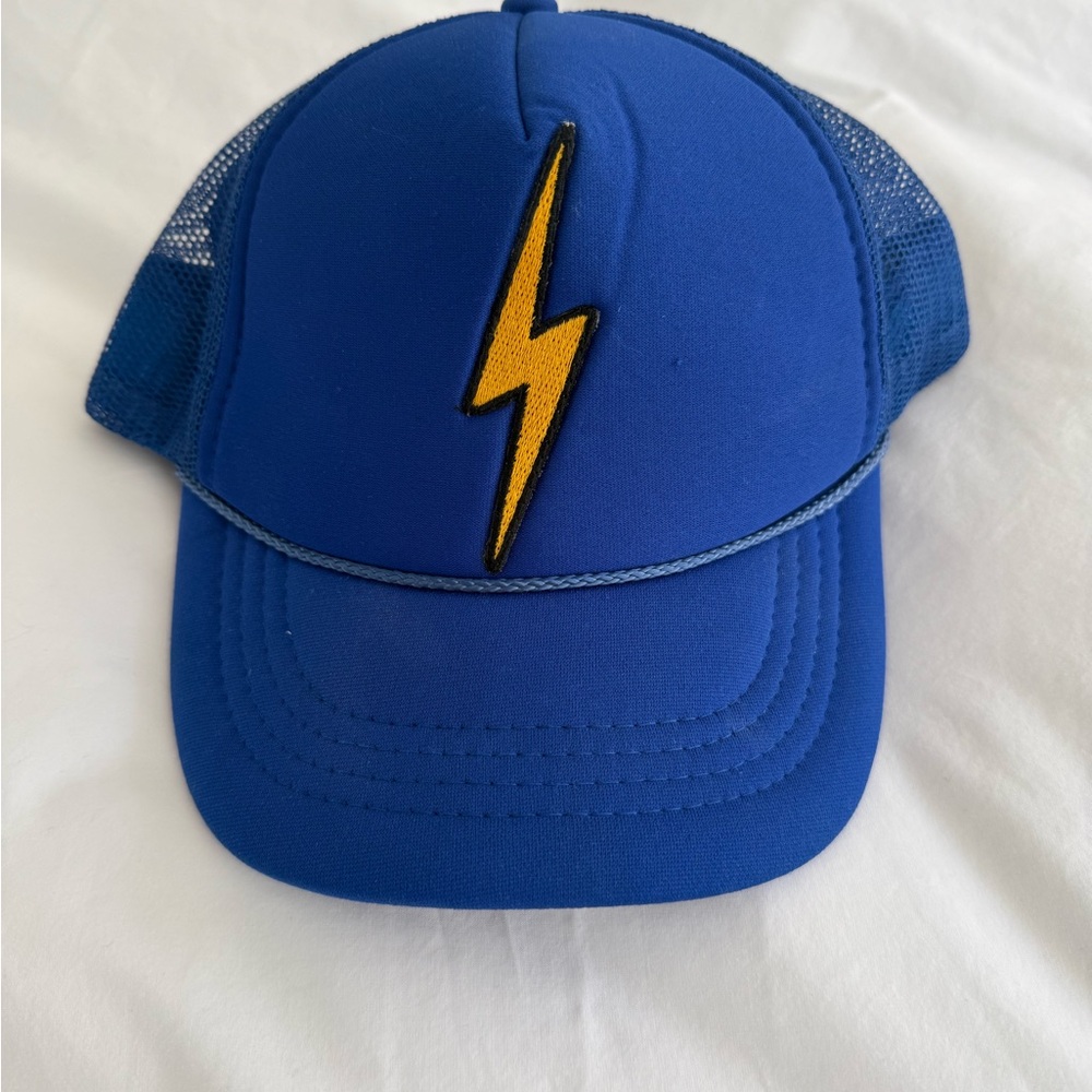 Kids Blue Bolt Trucker Hat
